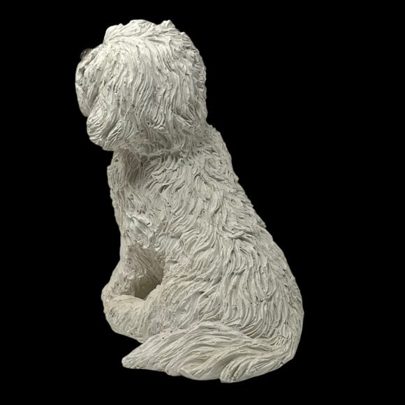 Sandicast MS531 White Bichon Frise Sitting Dog Figurine 5.5" Tall Orig Label HTF - Picture 4 of 11